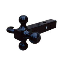 Tri-Ball Hitch Attachment with Tow Hook Chrome or Black Powder-Coat